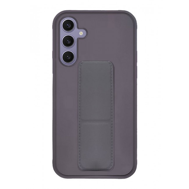 CATANES Samsung Galaxy S24 Plus Case Magnetic Stand and Holder Premium Silicone Vertical and Horizontal Hand Strap Grip Multi Stand Car Mount Kickstand Case Finger Strap Cover Dark Purple