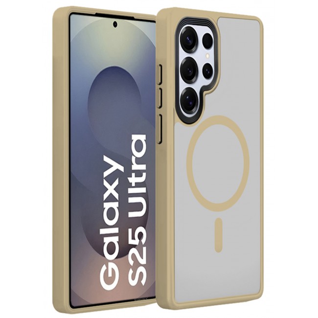 CATANES (for Samsung Galaxy S25 Ultra) Magnetic Slim Protective Case with Wireless Charging Support - Titanium Desert