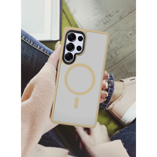 CATANES (for Samsung Galaxy S25 Ultra) Magnetic Slim Protective Case with Wireless Charging Support - Titanium Desert