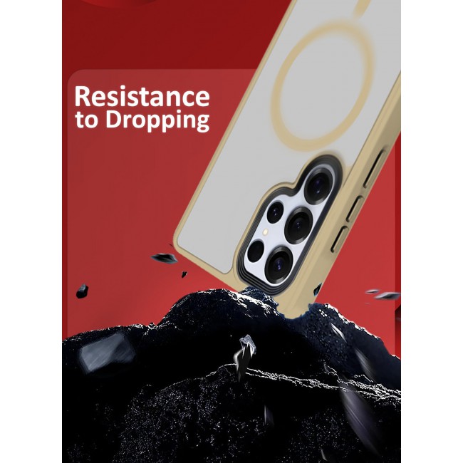 CATANES (for Samsung Galaxy S25 Ultra) Magnetic Slim Protective Case with Wireless Charging Support - Titanium Desert