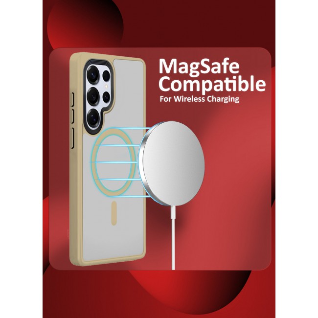 CATANES (for Samsung Galaxy S25 Ultra) Magnetic Slim Protective Case with Wireless Charging Support - Titanium Desert