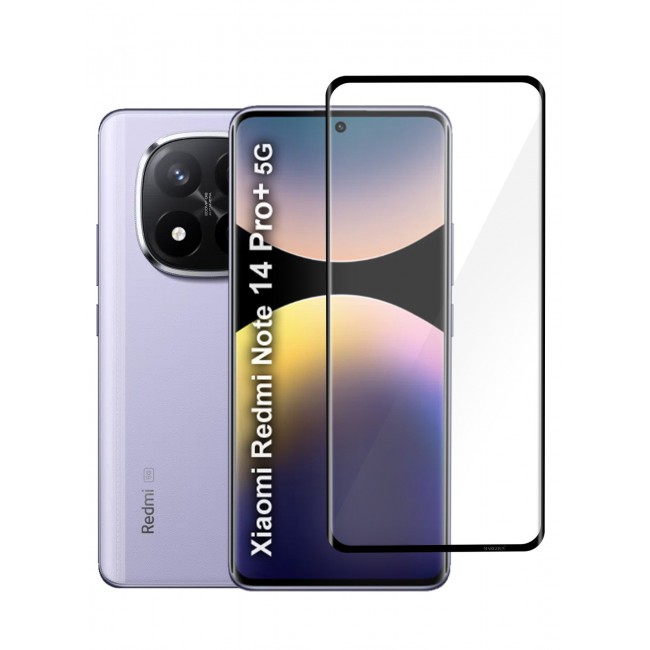 CATANES Curved Screen Protector Compatible With Xiaomi Redmi Note 14 Pro+ 5G Tempered Glass, Protective Film Easy Installation Bubble Free