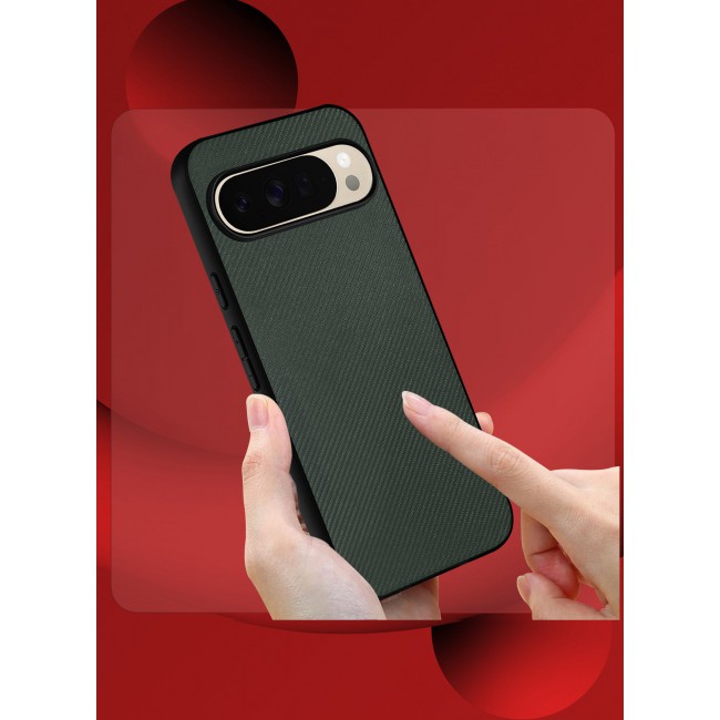 CATANES Hard Carbon-Laminated Shockproof Case for Google Pixel 10 Pro XL – Slim Protection Cover - Green