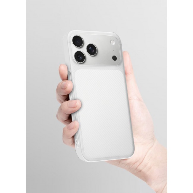 CATANES 2Packs Case Cover for iPhone 17 Pro, Air Skin Line Design Back Cover, Sturdy Durable Ultra-Thin Case, Drop Protection Cover Clear with Privacy Screen Protector - White