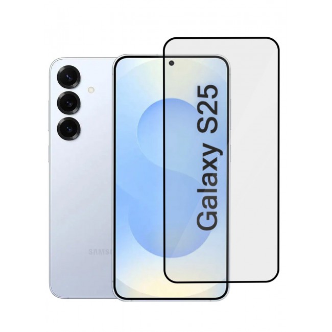 CATANES (for Galaxy S25) 3Packs Premium Screen Protector Full Coverage, Scratch-Resistant Anti Bubble - Side Black