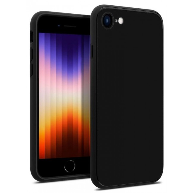 CATANES iPhone SE 2022 / SE 2020 Case Slim Soft TPU Flexible Shockproof Back Cover Compatible with iPhone SE 2nd and 3rd Generation 4.7 inch Black
