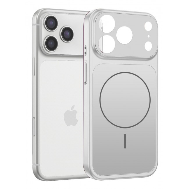 CATANES 2 Pack MagSafe Compatible Case for iPhone 17 Pro Max, Protective Bumper with Drop Protection & Lens Cover - Silver