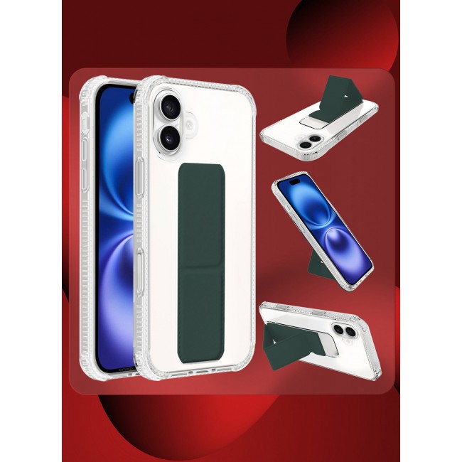 CATANES ( for iPhone 16 ) Case with Phone Grip and Expanding Stand, Kickstand Fully Protective Cover with Phone Grip Holder