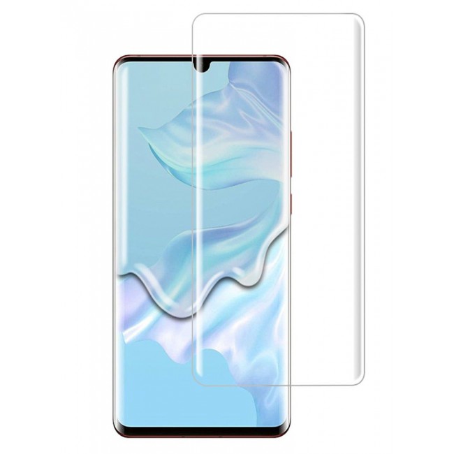 CATANES Huawei P30 Pro UV Screen Protector 6D Tempered Glass 9H Adhesive Nano Liquid UV Glue Full Coverage Clear