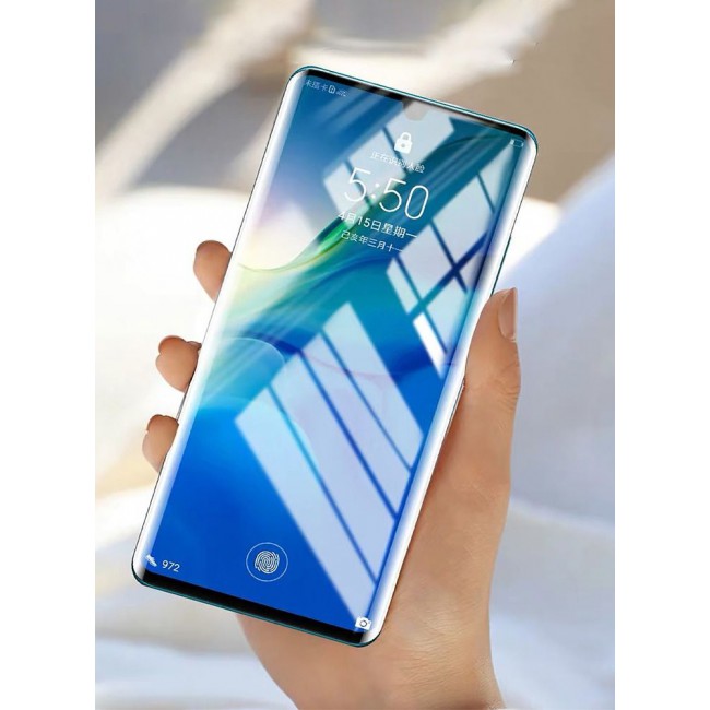 CATANES Huawei P30 Pro UV Screen Protector 6D Tempered Glass 9H Adhesive Nano Liquid UV Glue Full Coverage Clear