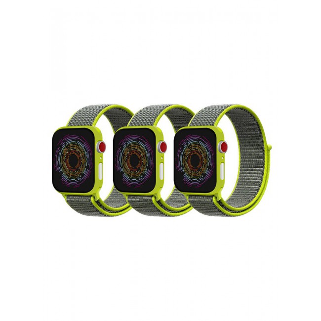 CATANES 3 Pack Nylon Sport Loop Band Compatible with Apple Watch Bands 38mm 40mm 41mm Women Men Braided Elastic Wristbands Replacement Band for iWatch Series 7 6 5 4 3 2 1 SE