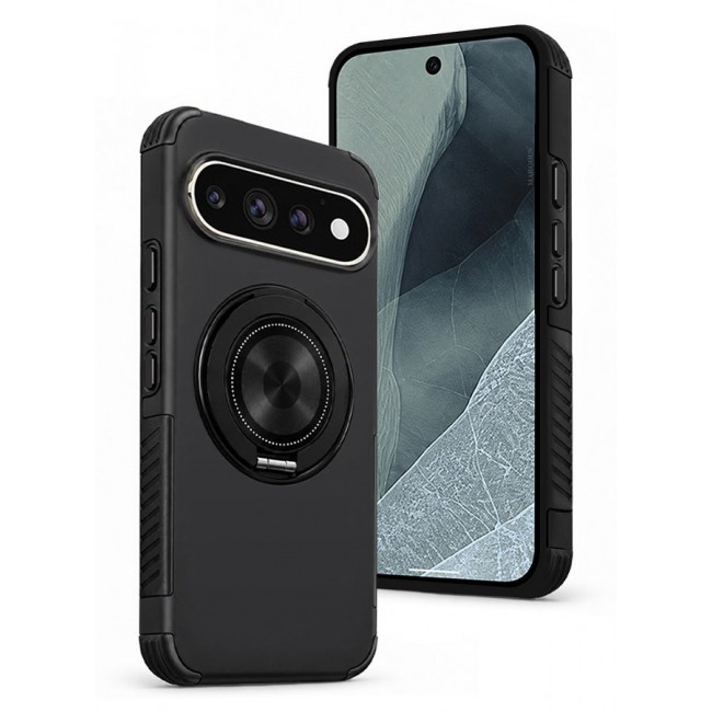 CATANES 2 Pack Magnetic Kickstand Rugged Armor Case for Google Pixel 11 Pro - MagSafe Compatible Heavy Duty Cover - Black