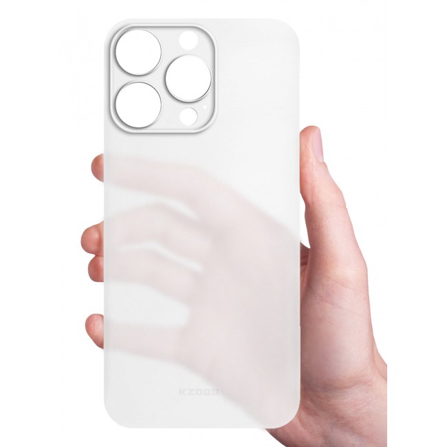 KZDOO ( for iPhone 15 Pro Max ) Ultra Thin Case Cover Air Skin Series Back Cover Sturdy Durable Case Drop Protection Cover - Transparent Clear