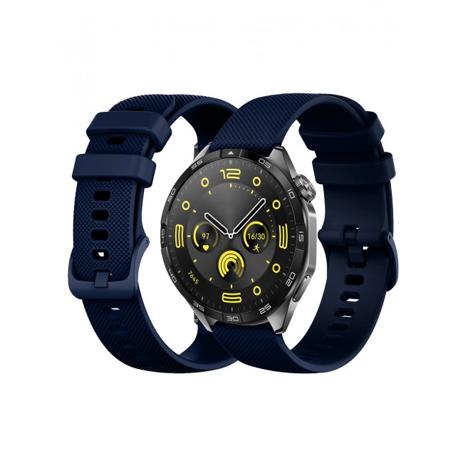 CATANES (For All Smartwatches 22mm) 22mm Silicone Straps Watch Band Strap for Huawei GT3 / Huawei GT3 pro/Huawei GT/Huawei GT 2 (46mm) Watch Band/Huawei Watch GT2 Pro Strap/Samsung Galaxy Watch 46mm / Galaxy Watch 3 45mm - Navy Blue