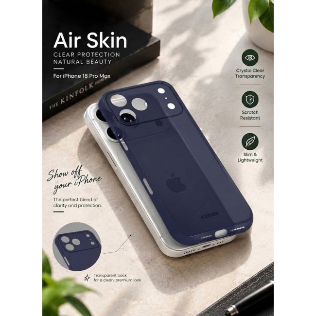 KZDOO 2 Pack Air Skin Case for iPhone 18 Pro Max - Ultra Slim 0.3mm Protective Cover