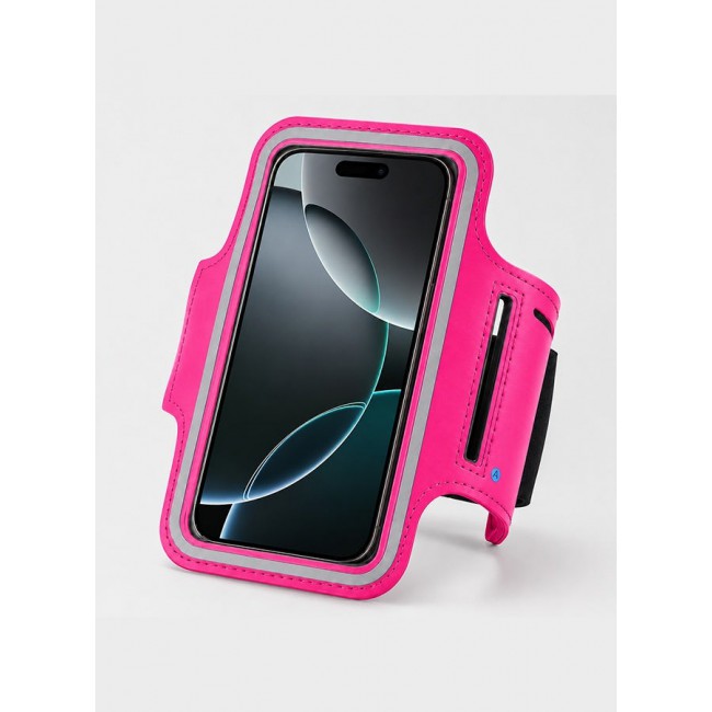 MARGOUN Sports Running Armband Case Compatible with iPhone 16 Pro – Water-Resistant Fitness Wristband Pouch for Gym, Workouts, Jogging with Key Holder and Reflective Strip