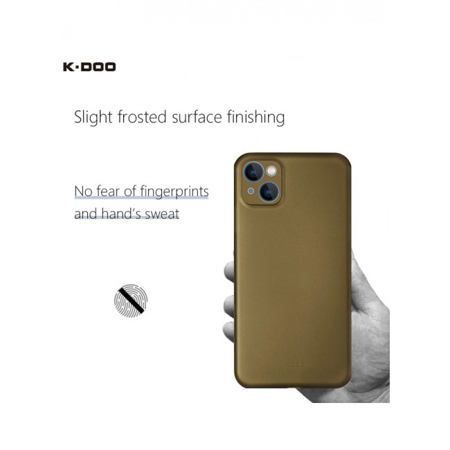 KZDOO Air Skin Case Ultra Slim Back Cover Skin for iphone 13 Frosted Anti Slip Full Coverage Gold