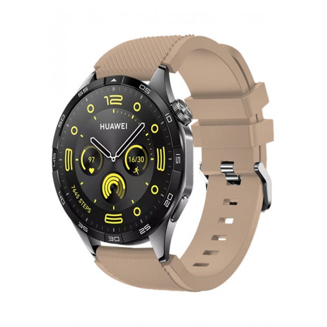 CATANES (for Huawei GT4 22mm) Silicone Strap,Sport Wristband Strap Adjustable Silicone Sport Band Sand Pink
