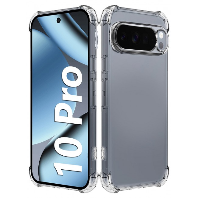CATANES Gorilla Case Cover for Google Pixel 10 Pro 5G, Clear Slim Phone Cover, Anti-Scratch TPU Hard PC Back, Shockproof Protective Case with Camera Protection