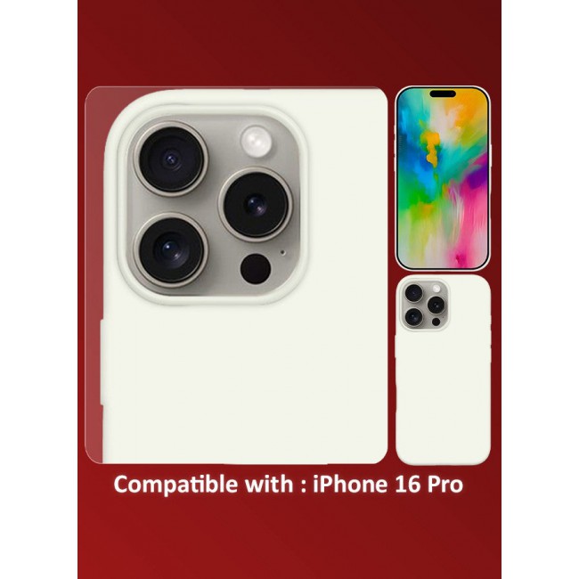 CATANES (for iPhone 16 Pro) Case, Slim Silicone Case, Full Covered Anti Scratch Shockproof Protective Cover