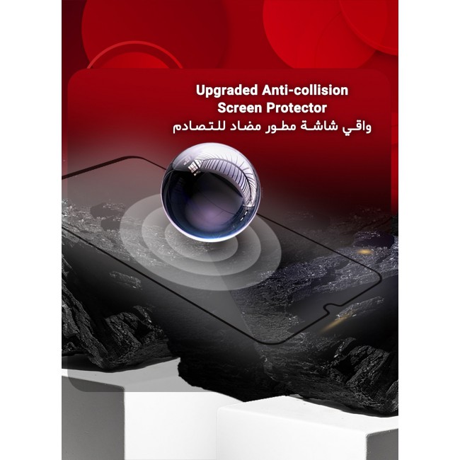 CATANES (for Samsung Galaxy F05) Tempered Glass Screen Protector Edge to Edge Scratch Resistant and Shock Proof / Side Black