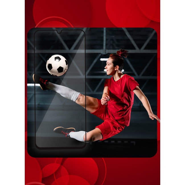 CATANES (for Samsung Galaxy F05) Tempered Glass Screen Protector Edge to Edge Scratch Resistant and Shock Proof / Side Black