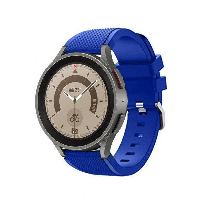 CATANES Samsung Galaxy Watch 5 Band Galaxy Watch 5 Pro Band Replacement Silicone Strap 20mm Smart Watch Buckle Wristband Compatible with Galaxy Watch5 (44mm/40mm) Galaxy Watch5 Pro (45mm) Dark Blue