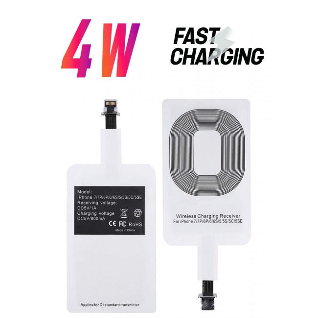 CATANES iPhone 6 Plus Wireless Charging Receiver 5V 800mAh Wireless Charger Adapter Plug and Play Fast Charging Qi Receiver