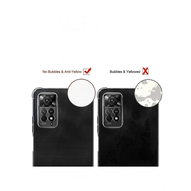 CATANES Xiaomi Redmi Note 11 Pro+ 5G Case Cover Clear Protective TPU Four Corners Cover Transparent Soft Case
