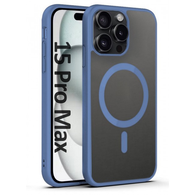 CATANES Magnetic Slim Protective Case for iPhone 15 Pro Max - with Wireless Charging Support - Light Blue