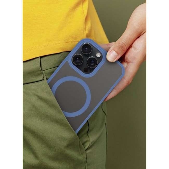 CATANES Magnetic Slim Protective Case for iPhone 15 Pro Max - with Wireless Charging Support - Light Blue