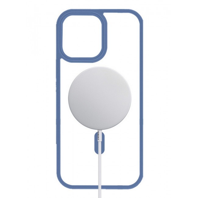 CATANES Magnetic Slim Protective Case for iPhone 15 Pro Max - with Wireless Charging Support - Light Blue