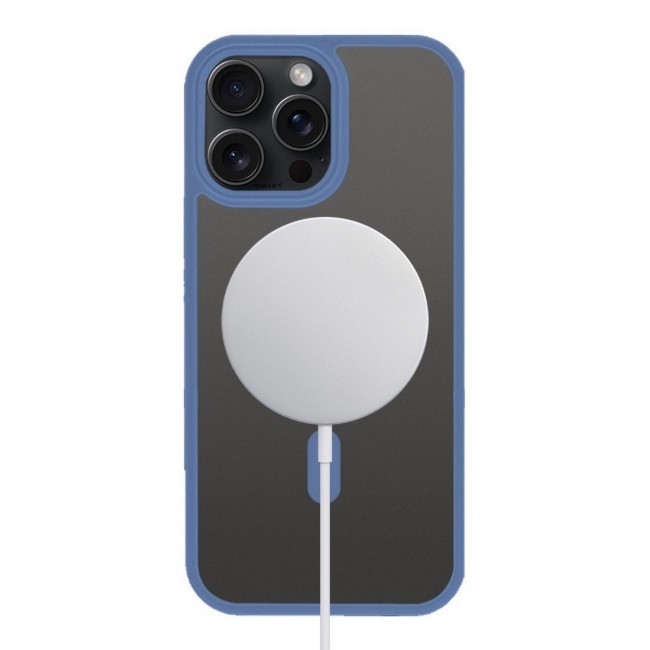 CATANES Magnetic Slim Protective Case for iPhone 15 Pro Max - with Wireless Charging Support - Light Blue
