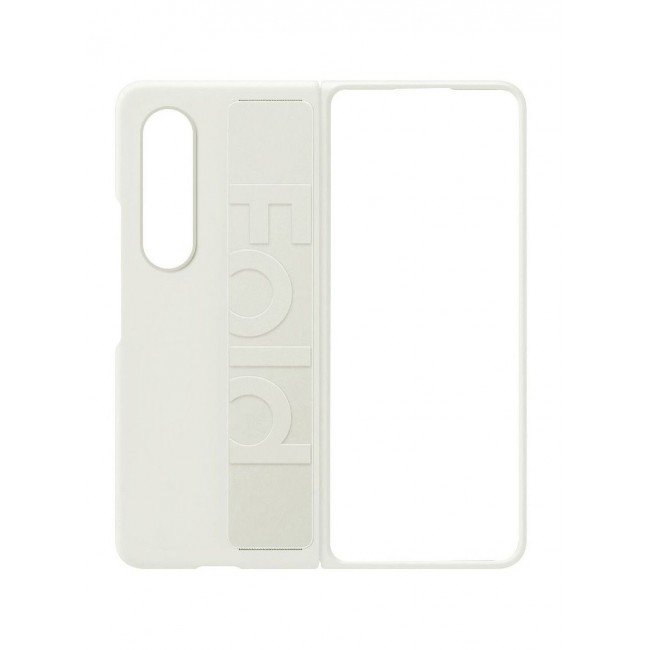 CATANES Samsung Galaxy Z Fold 4 Case 2022 Hard Silicone Cover With Strap Hold Anti drop White