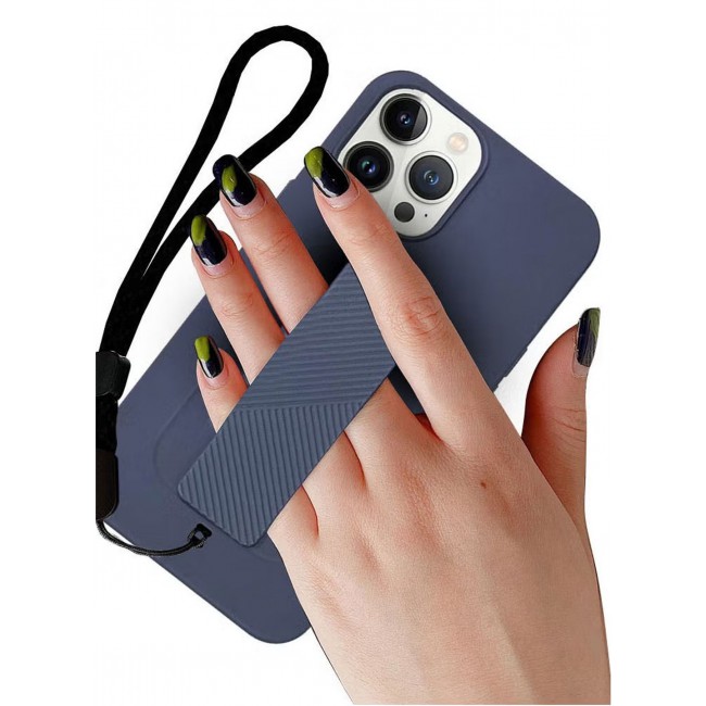 CATANES Wrist Strap Grip case for Apple iPhone 12 Pro Max Blue