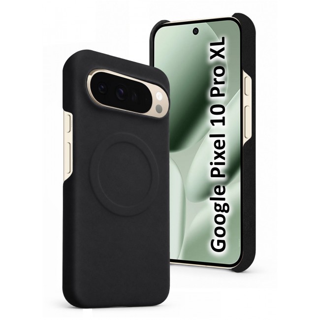CATANES 2 Pack Premium Alcantara Case for Google Pixel 10 Pro XL Magnetic Shockproof Slim Cover - Black