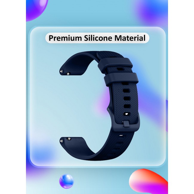 CATANES 4Packs 20mm Silicone Band for Samsung Galaxy Watch 7 6 5 4 FE Band 40mm 44mm/Galaxy Watch 6 4 Classic Band 47mm 46mm 43mm 42mm / 20mm Silicone Sport Strap Bracelet Wristband / White Black Grey Navy Blue