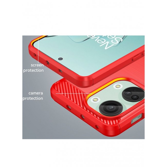 CATANES OnePlus Nord 3 Case Cover Soft TPU Bumper Protective Back Case Red