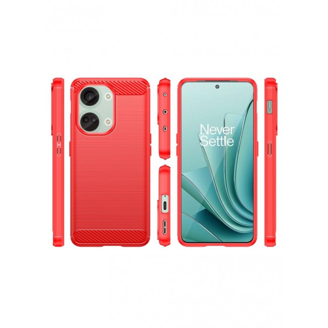 CATANES OnePlus Nord 3 Case Cover Soft TPU Bumper Protective Back Case Red