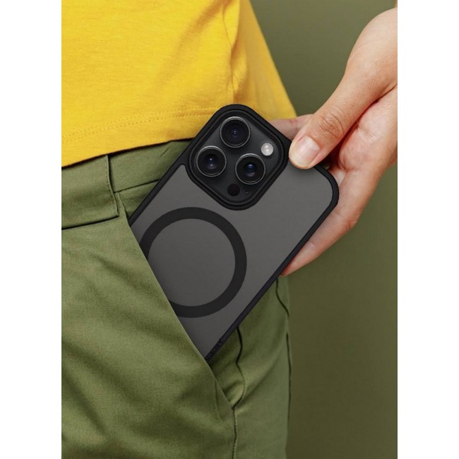 CATANES Magnetic Slim Protective Case for iPhone 15 Pro Max - with Wireless Charging Support - Black