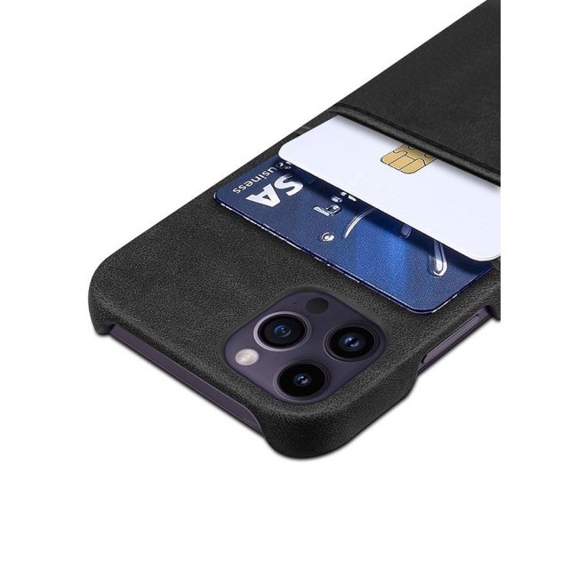 CATANES iPhone 14 Pro Max 2Packs Case Cover Leather with Card Holder for Men Women Phone Case with 3D Screen Protector - Black