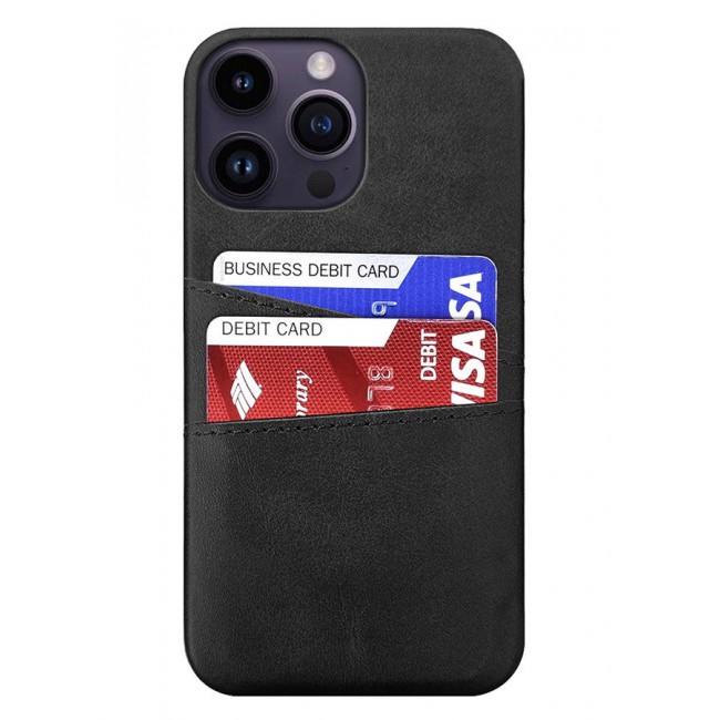 CATANES iPhone 14 Pro Max 2Packs Case Cover Leather with Card Holder for Men Women Phone Case with 3D Screen Protector - Black