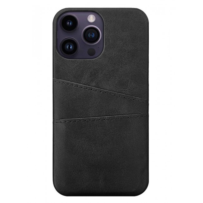 CATANES iPhone 14 Pro Max Case Cover Leather with Card Holder for Men Women Phone Case - Black