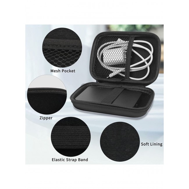 CATANES 2.5" Hard Drive Disk Carry Case Shockproof Cover Pouch Bag for 2.5 inch Portable External HDD/ Power Bank/ Small Electronics Accessories