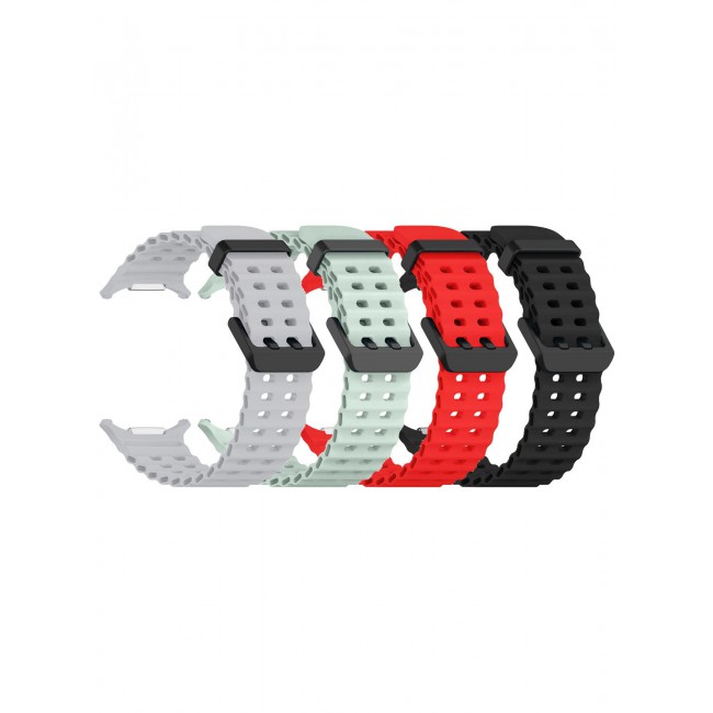 CATANES 4 PCS of Soft Silicone Band for Samsung Galaxy Watch 7 Ultra Soft Silicone Adjustable, Sweat-Resistant, and Stylish