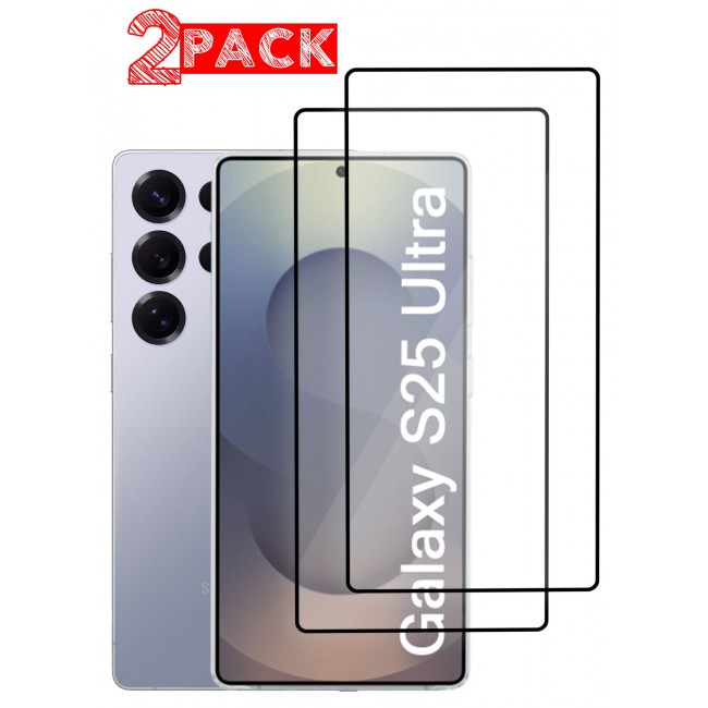 CATANES (for Samsung Galaxy S25 Ultra) 2Packs Premium Screen Protector Full Coverage, Scratch-Resistant Anti Bubble - Side Black