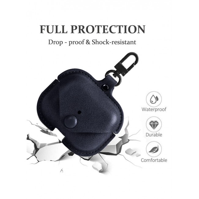 CATANES AirPods Pro 2 Case Leather Case Cover with Keychain Compatible with Apple AirPods Pro 2nd Generation 2022 Dark Blue