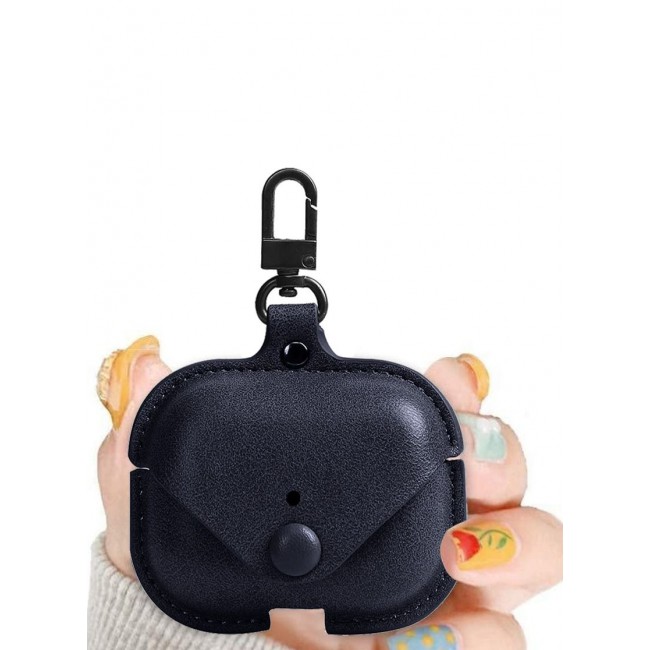 CATANES AirPods Pro 2 Case Leather Case Cover with Keychain Compatible with Apple AirPods Pro 2nd Generation 2022 Dark Blue
