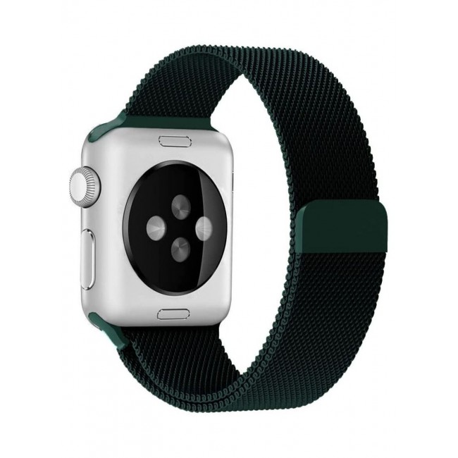 CATANES Apple Watch Band 49mm 45mm 44mm 42mm Stainless Steel Metal Strap Milanese Loop Alloy Replacement for iWatch Series Ultra/8/7/SE/6/5/4/3/2/1 Green
