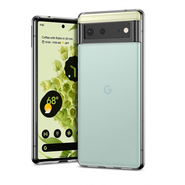 CATANES 2Pack for Pixel 6 Clear Case and Screen Protector 360 Degree Front and Back Protection Shockproof Soft TPU with Anti-Scratch Tempered Glass